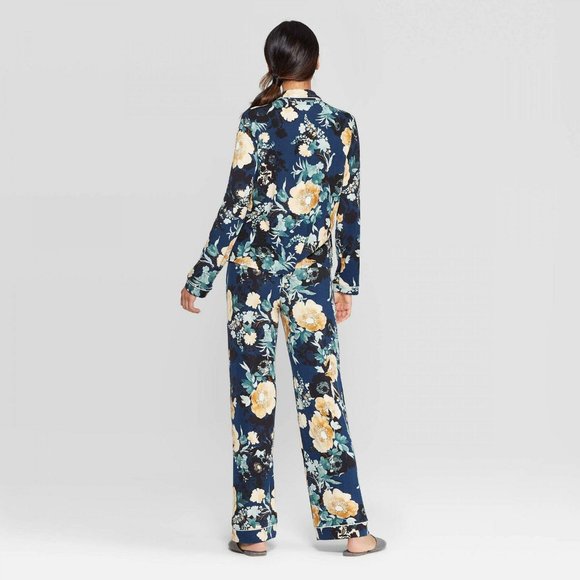 NWT Stars Above Collar Pant Pajama Set Large Blue - Picture 2 of 2